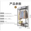 Unho Rack : Metal Clothes Hanging Rail Garment Rack Black Open Wardrobe Bedroom Coat Stand with Shoe Storage 78 X 36 X 160cm