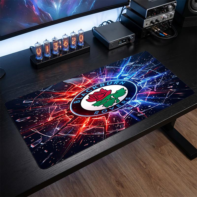 Tappetino per Mouse Grande Stampa Calcio Blackburn Rovers, Tappetino Esteso Antiscivolo per Scrivania da Gioco per Ufficio Casa