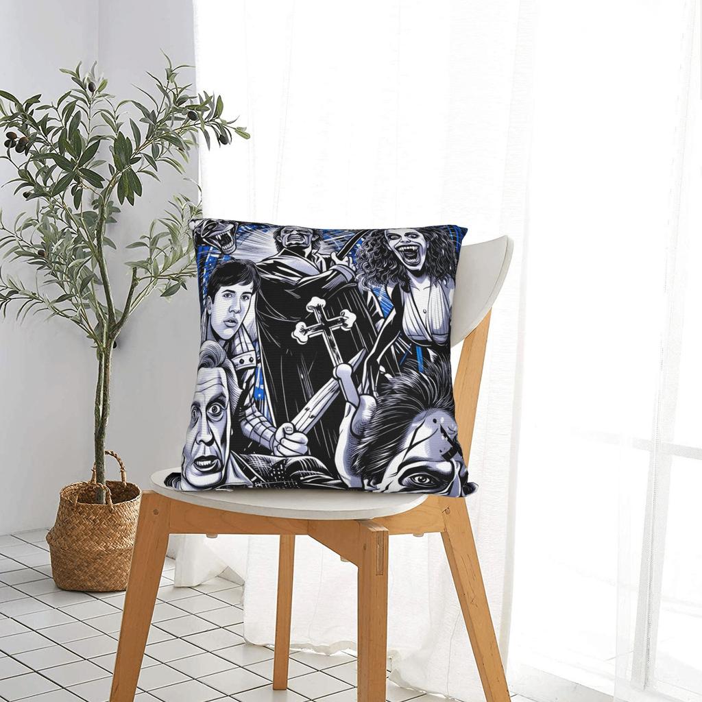 Horror Film Frighteds Nights Pillow Case Kawaii Pillow Cover Soft Pillowcases For Chair Sofa Home Decor