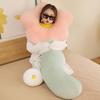 80/130CM Huge Colorful Flowers Duck Plush Pillow Plant Petal Cushion Stuffed Toys for Girls Baby Bed Decor Gift Sleeping Pillow