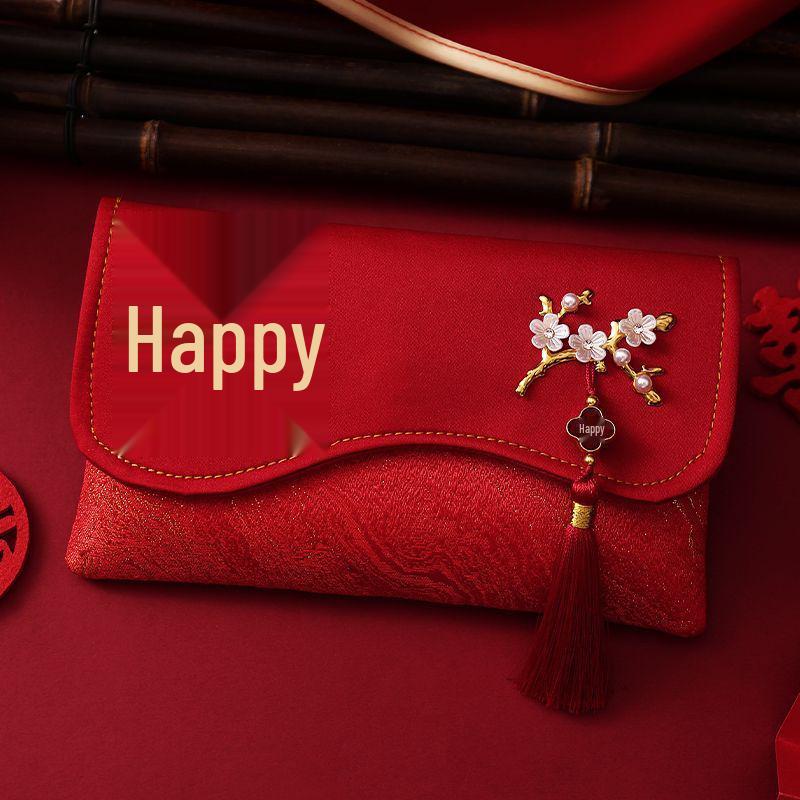 Luxury Embroidered Red Envelope for Wedding Gift, Tea Ceremony, and Special Occasions