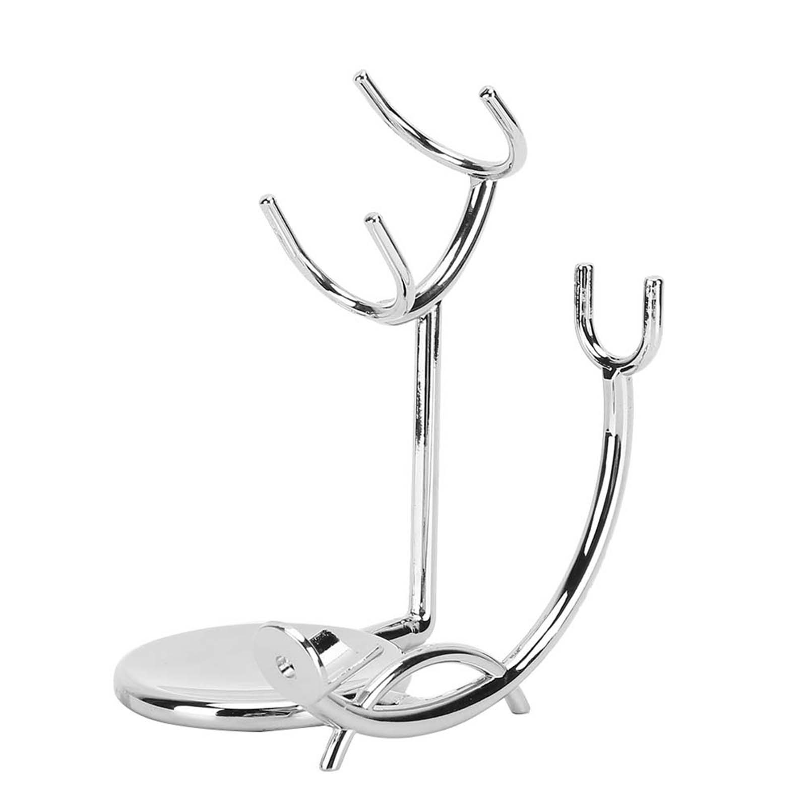 

Manual Razor Shaving Brush Soap Bowl Stand Electroplating Metal Shaving Knife Stand