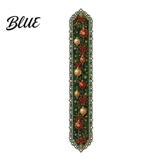 Weihnachts-Esstisch Saisonale Geschenke Rand Vintage mit Hohl-Accessoire Läufer Feiertagsläufer für die Familie