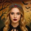 Sparkling Halloween Bat Hairband Dark Halloween Tiara Temperament Rhinestone Crowns  Ladies