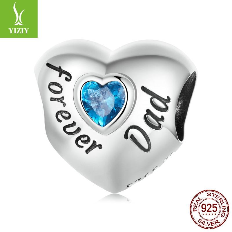 Love Family Beading Accessories, Warm Family Friendship 925 Sterling Silver Beads Loose Beads Bsc562