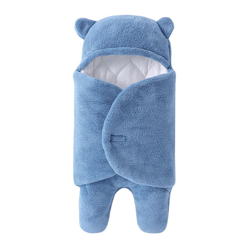 Thickened Anti-Startle Baby Swaddle for Newborn - All-Season Wrap-around Style