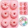 Non-Stick Fluted Tube Cake Pan Silicone Cake Molds  For Candy Making Chocolate Crafting