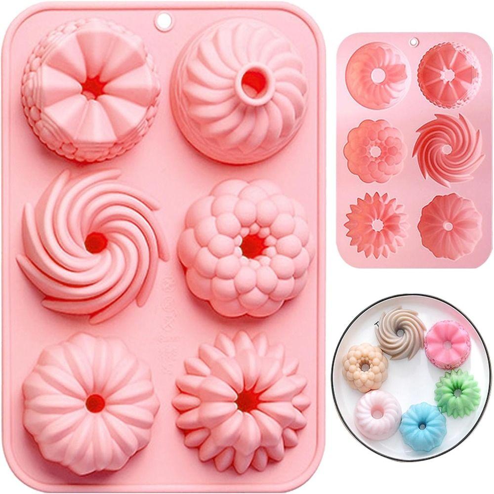Non-Stick Fluted Tube Cake Pan Silicone Cake Molds  For Candy Making Chocolate Crafting