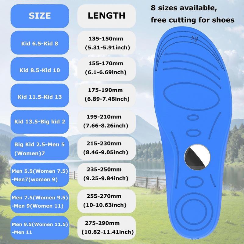 Shoe Insoles for Airtag Kids, Kids Air-tag Shoe Insert, Adults and Elderly, Tracker Devise Case for Kids' Shoes, Comfortable Footwear Mount, Blue