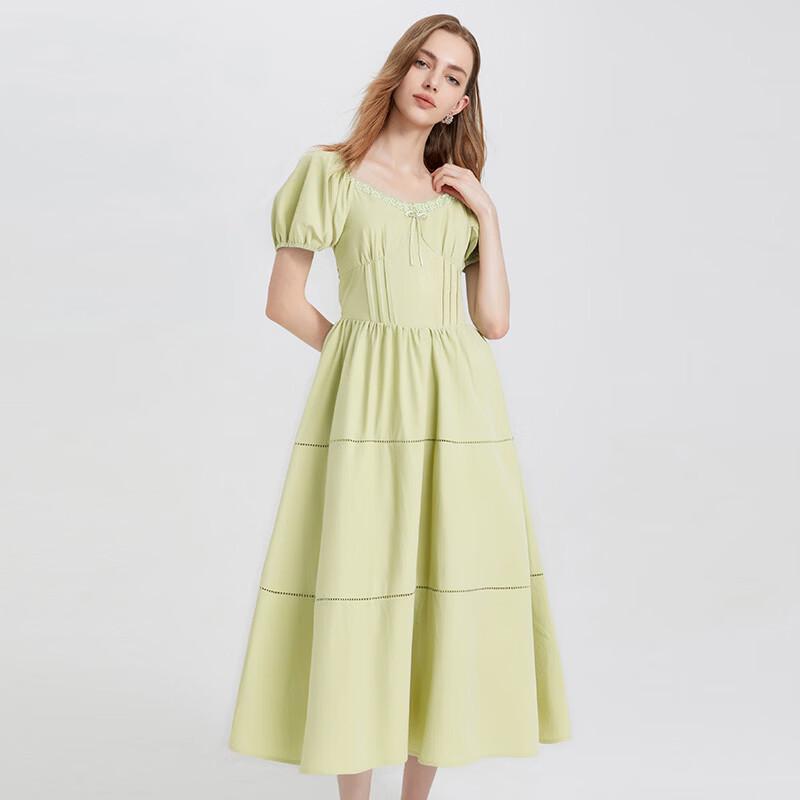 Women s Short Sleeve A-line Midi Dress L