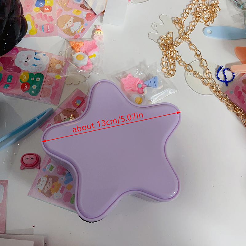 Lovely Star Children's PVC Shoulder Bags Cute Star Shape Baby Girls Crossbody Bag Candy Color Kids Small Coin Purse