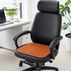 Fabric Chair Seat Cover Cooling Bamboo Mat, Breathable Summer Cool Natural Pad with Anti-Slip Bottom for Office And Dining Chairs Mat
