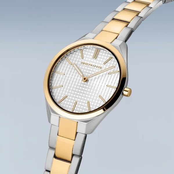 BERING Unisex Scandinavian Danish Simple Watch with and Sapphire Ultra Stainless Steel Link Silver Gold Perfect as a Gift or Celebration [Officially