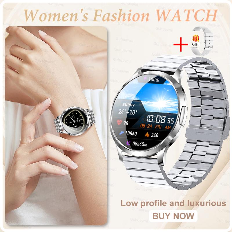 NEW Ultra-thin Body Fashion Smart Watch 1.32"AMOLED HD 3D Screen Women's Health Heart Rate Bluetooth Call Woman Smart Watch