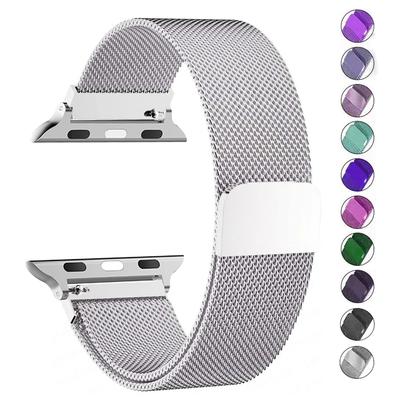 Milanese Loop Band voor Apple Watch Strap Ultra 49mm 45mm 44mm 41mm 40mm Metalen Polsband Armband Iwatch Serie 3 4 5 6 7 8 9 SE