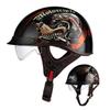 2025 new classic retro motorcycle helmet lightweight ABS material for men and women riding pedal breathable lining half helmet