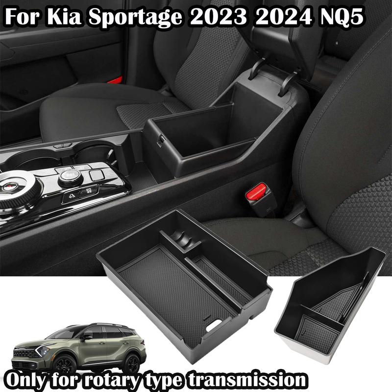 2PCS Center Console Organizer for Kia Sportage  2024 NQ5 Accessories Car Armrest Storage Box Tray ert ABS Car Storage Box
