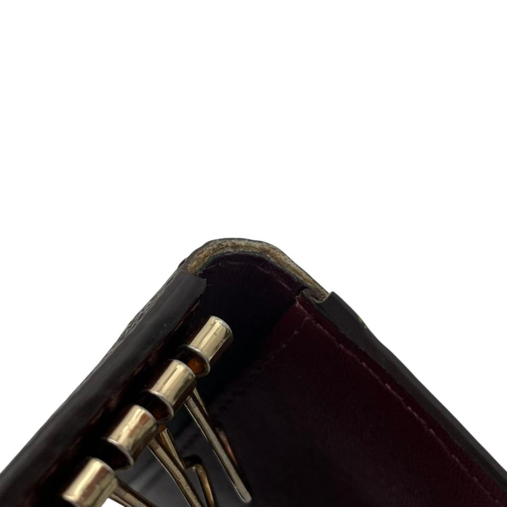 Used Michael Kors Key holder  MK signature CarmenKey holder  Brown/wine-red PVC/leather Women