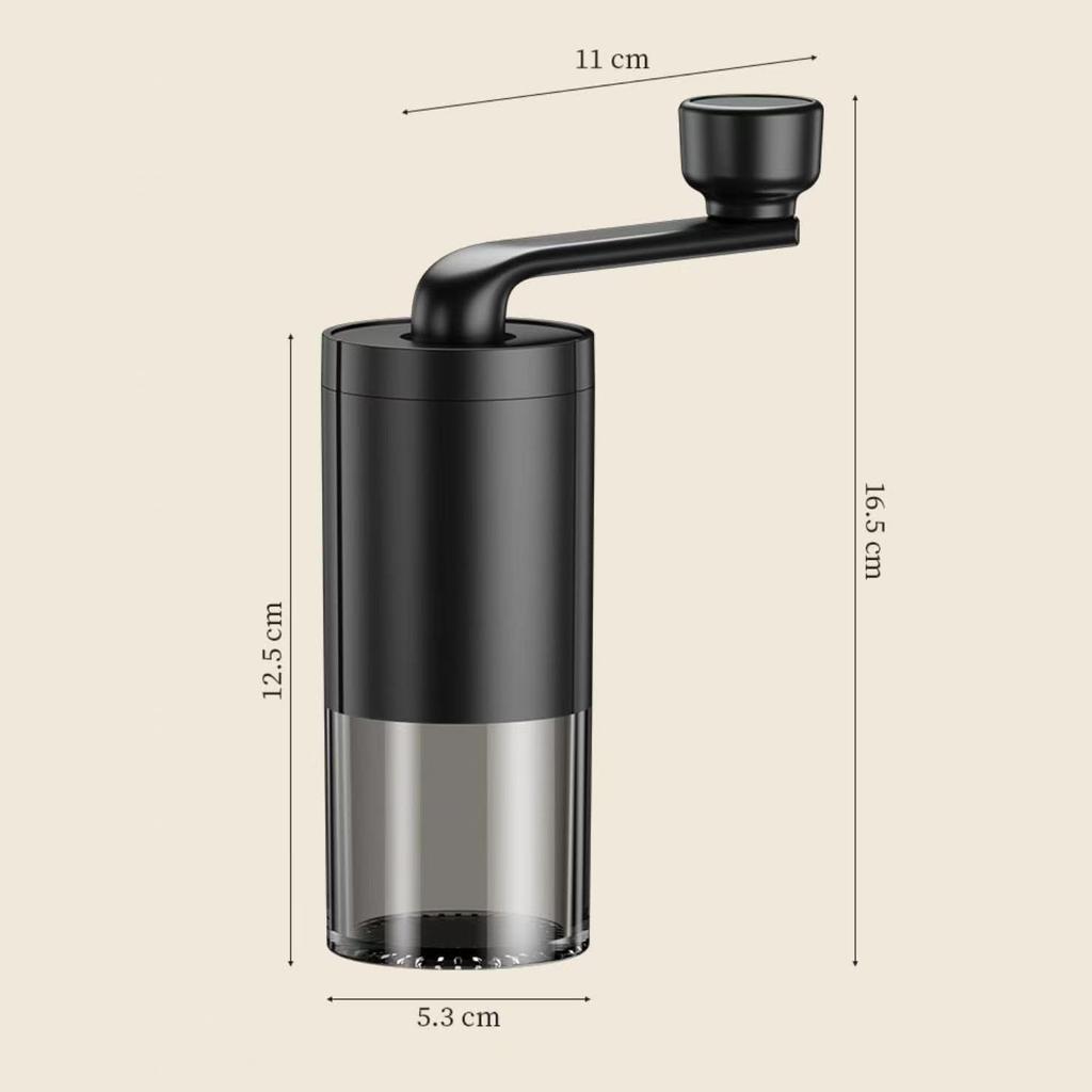Portable Manual Coffee Grinder with Ceramic Blades, Adjustable Coarseness, Large Capacity, Transparent Bean Tank, Compact and Lightweight, Easy To