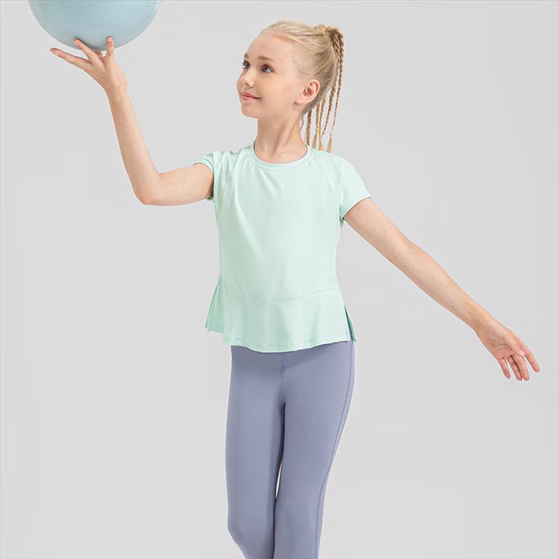 Girls' Loose Fit 30D Mesh Yoga T-Shirt