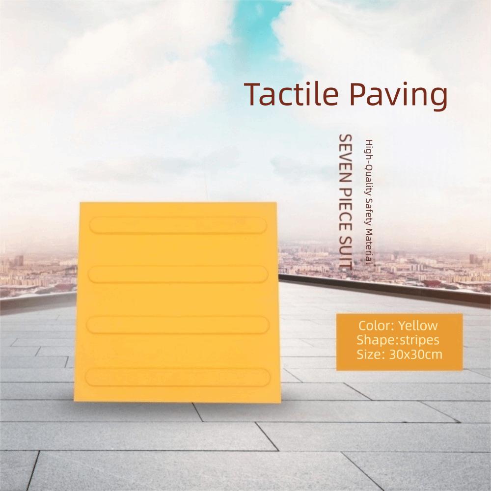 

PVC Blind Road Brick Durable Tactile Paving Safety Navigation Tiles Guide Bricks For Roadway Pathway Street Sidewalk