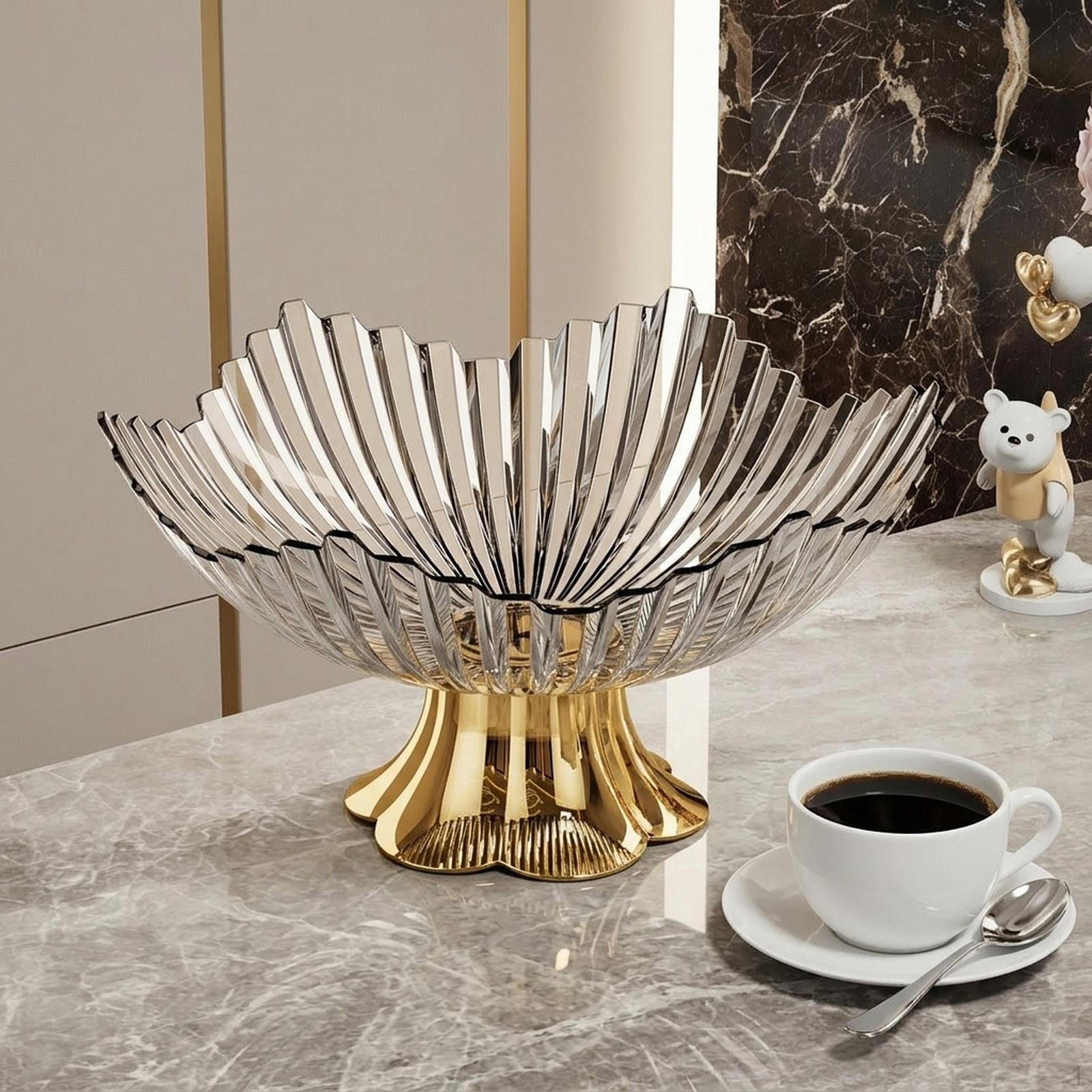 

Фруктовница на ножке – Универсальное использование, Стильный поднос-подарок, Украшение стола для кухни Clear White