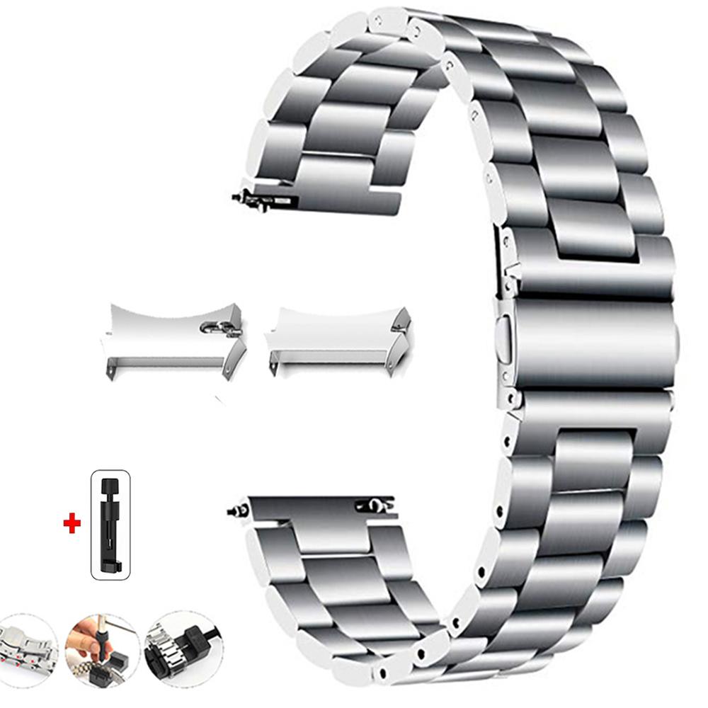 No Gaps Band for Samsung Galaxy Watch7 6 4 Classic 46mm 47mm/Watch4 5 pro 44mm 40mm Stainless Steel Strap Curved end Bracelet