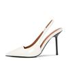 Spring Elegant Pointed Toe Women Pumps Thin Heels Hollow Out Mules Party Shoes Dress Sandals Mujer