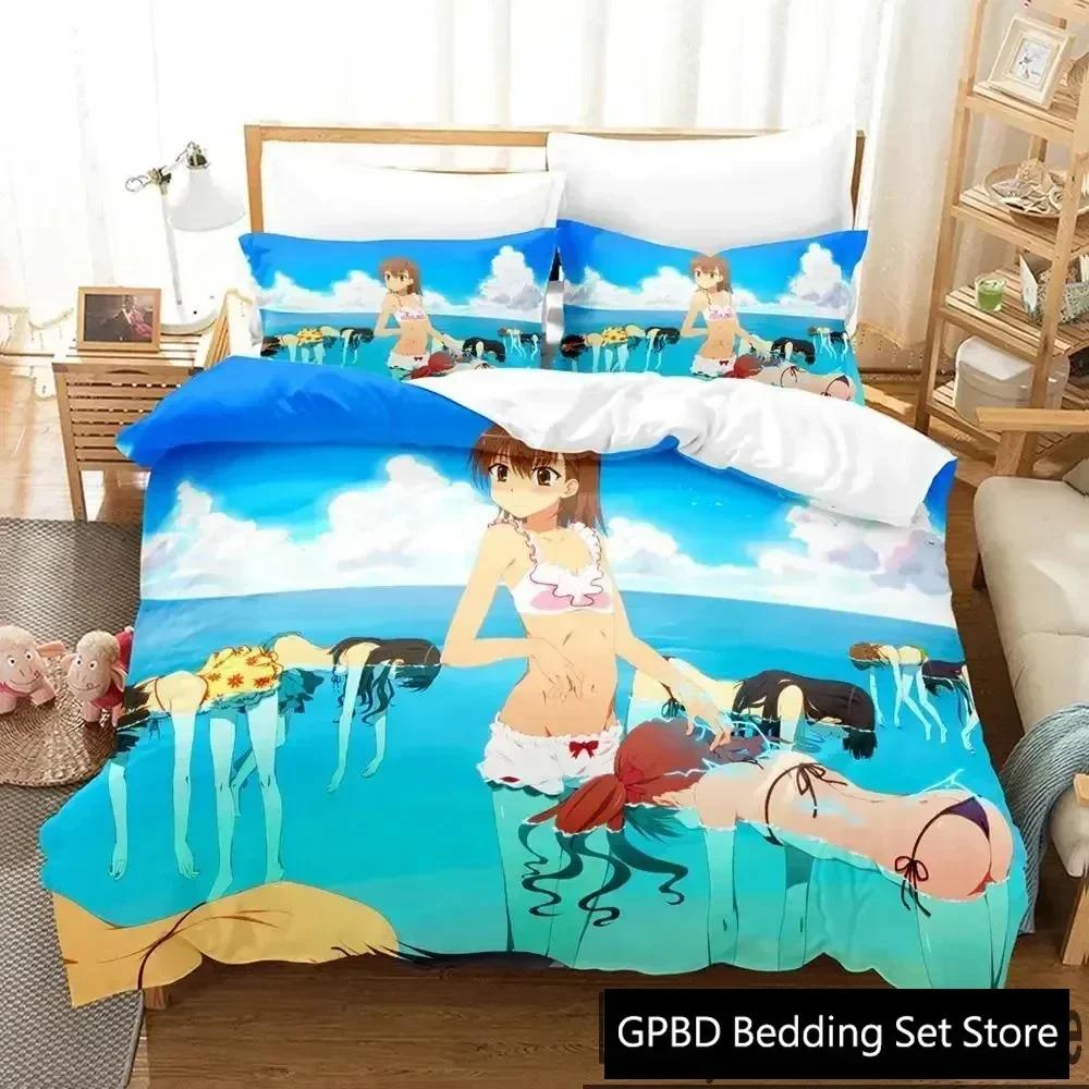 3D Misaka Mikoto A Certain Magical Index Railgun Beding Set Bedrom Soft Modern Bedspreads Comefortable Soft durable Quality Duvet Cover Pilowcase