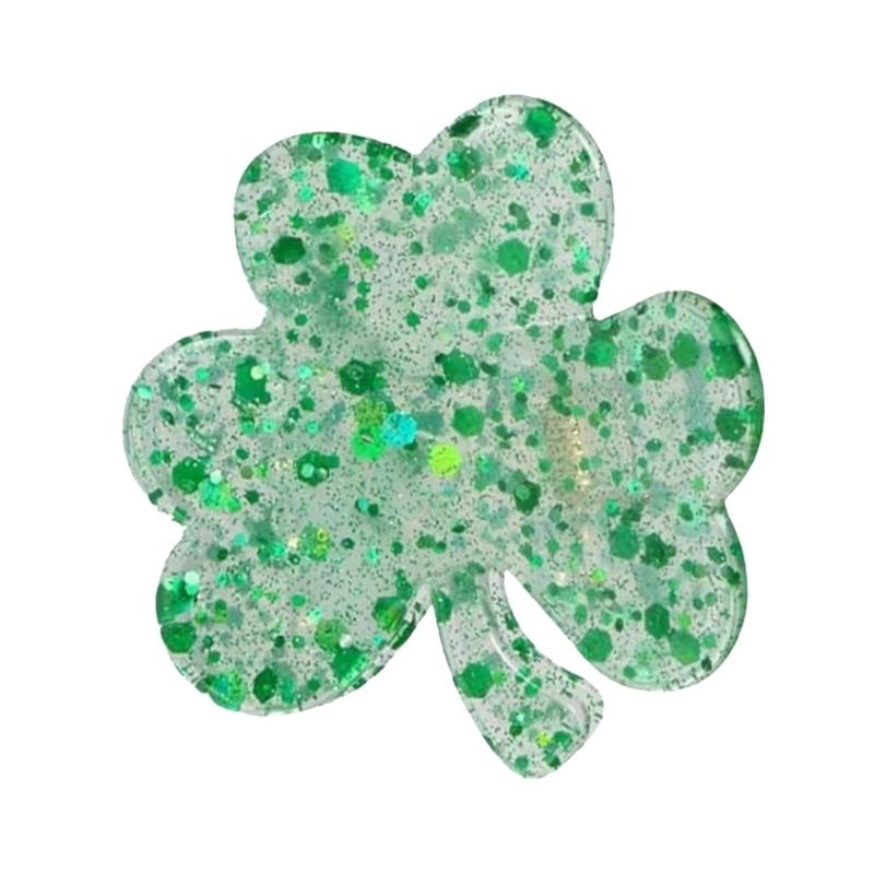 Shamrock Hair Clip For StPatricks Day Slip Resistant Acrylic Hair Claw Clip For Women Girl And Kids Festival Event
