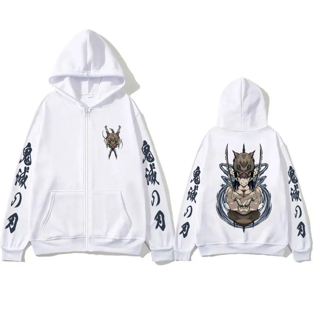 New Anime Devil Killer Zipper Hoodie Men's Casual Oversized Zipper Jacket Men's Fashion Zipper Sweatshirt