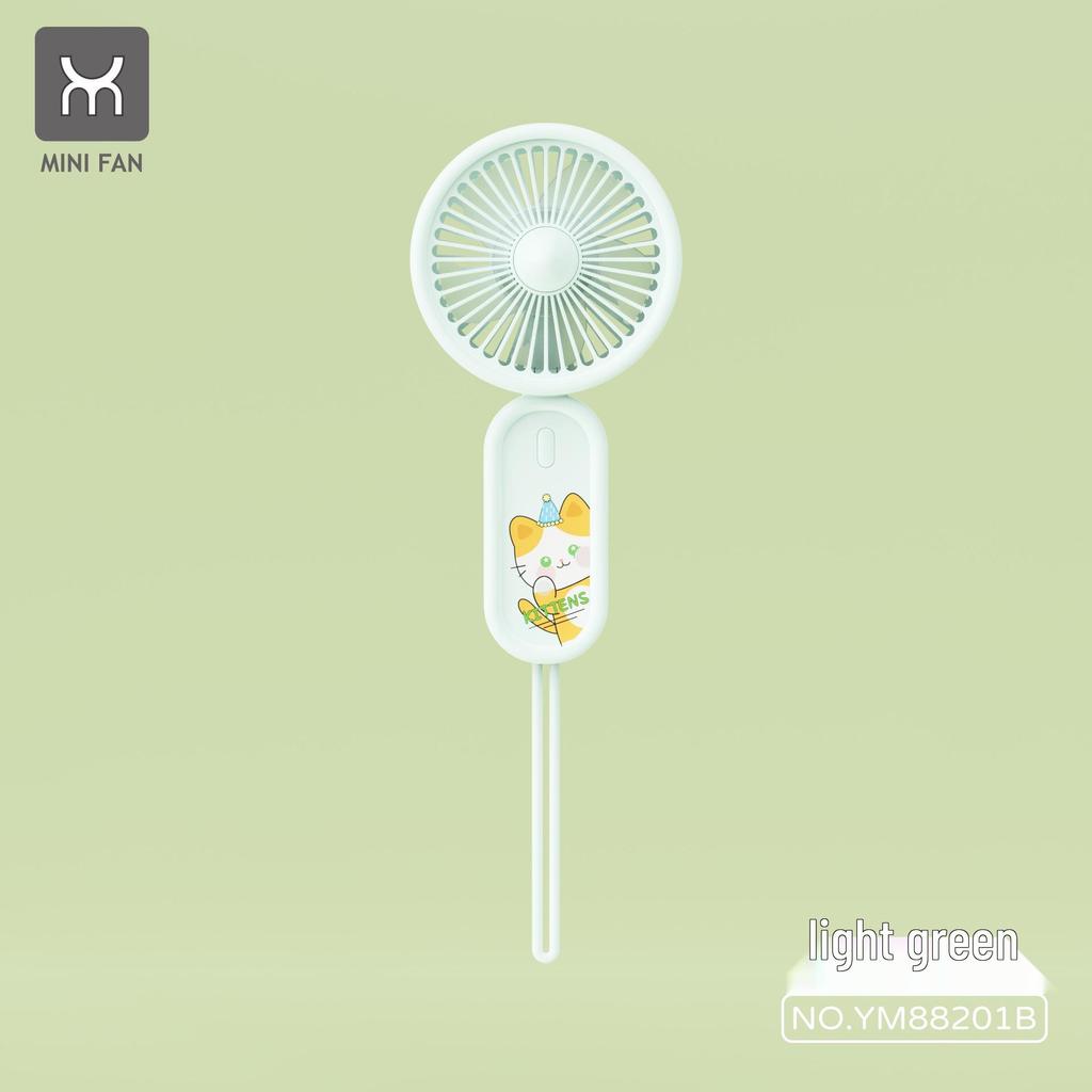 Creative Cartoon Mini Handheld Fan with USB Charging and Phone Holder