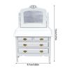 European Style Dollhouses Wardrobe Cabinet Wooden Dresser Toy For 1/12 Scale Miniature Home Decors