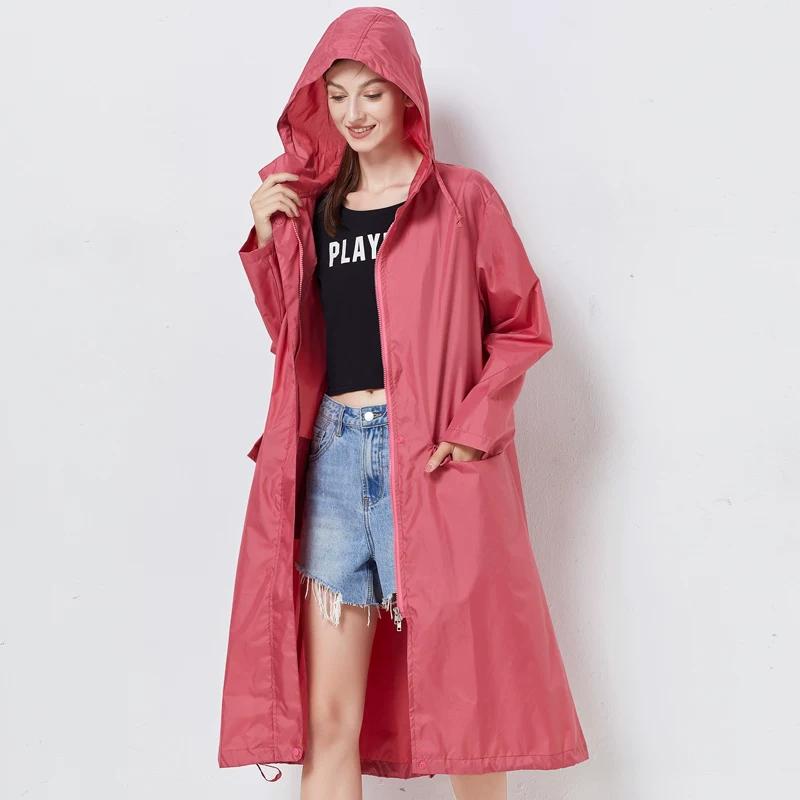 Raincoat Women's Trench Coat Type Thin Breathable Outdoor Hiking Hiking Single Body Waterproof Poncho Men's Multi-Color Portable