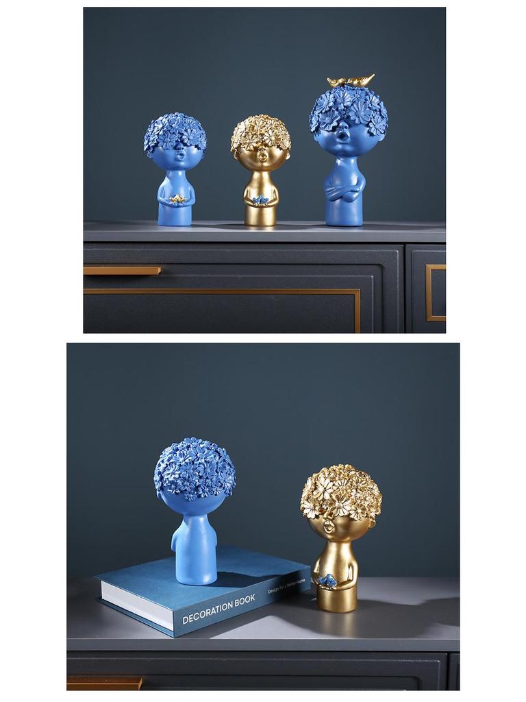 Modern Luxury Abstract Art Decor: Creative Living Room & Wine Cabinet Sculpture