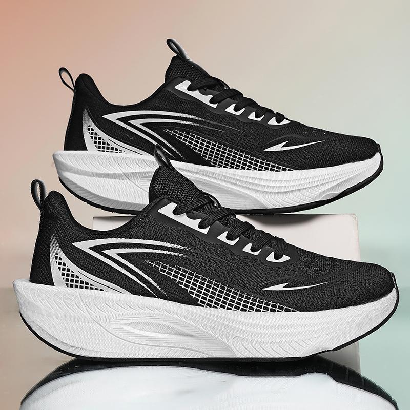 Running Shoes Men Marathon Sports Carbon Board Air Cushion Breathable Lightweight Men s Athletic Nonskid Sneakers 38