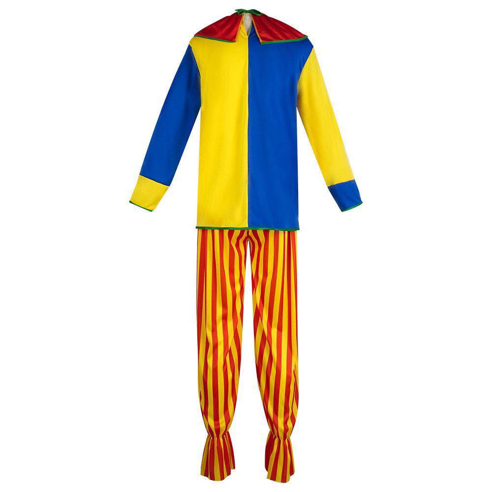 Halloween Clown Masquerade Costume and Props Set for Adults