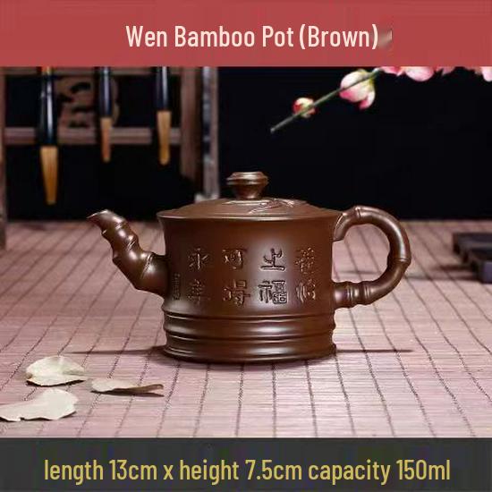 Handmade Zhu Ni Ore Teapot with Ball Hole Ceramic Filter - Small Gongfu Tea Set