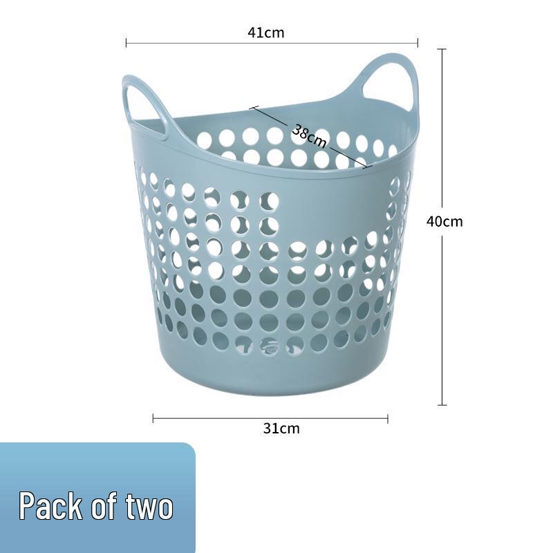 Plastic Laundry and Storage Basket for Clothes, Toys, & Bathroom Use