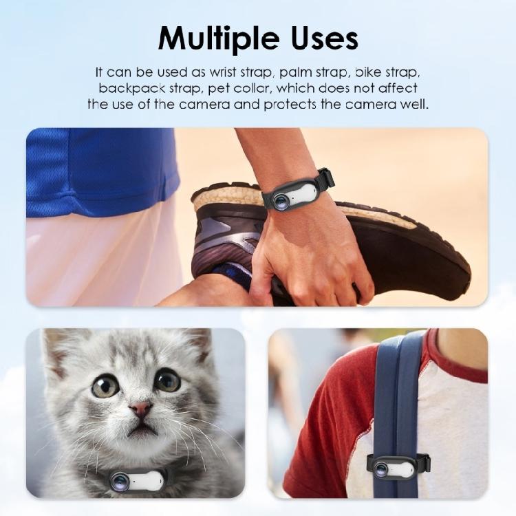 Camera Silicone Strap with Easy Installation Mount Hand Wrist Band All Purpose For 360 GO 3 Photography Enthusiasts
