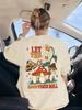 Mushroom Let The Good Thing Printing T-Shirts Women Basics Loose Short Sleeve Tops O-Neck Soft T Shirts Summer Womans Clothes