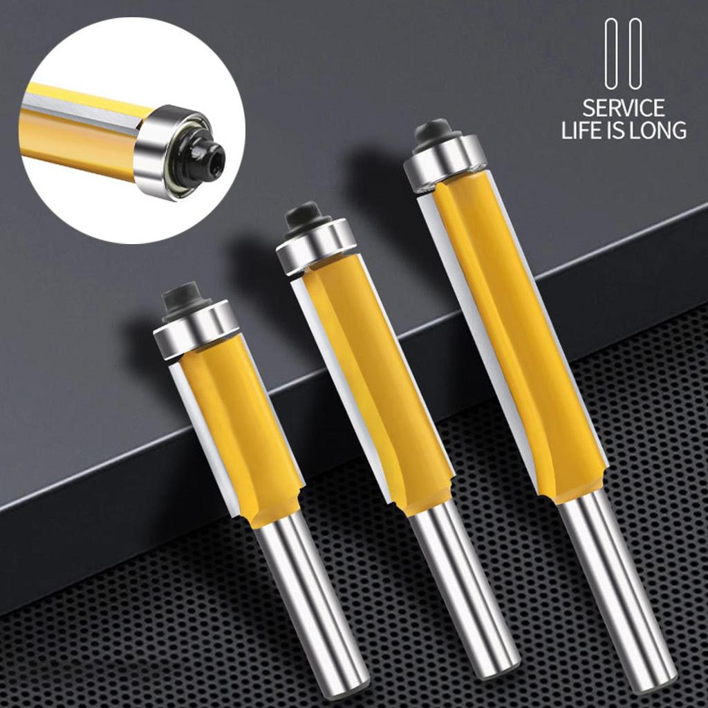 Flush Trim Router Bits Carbide 8mm Milling Cutting Milling Tools For Laminate Board Acrylic Wood Synthetic Material Metal Edge