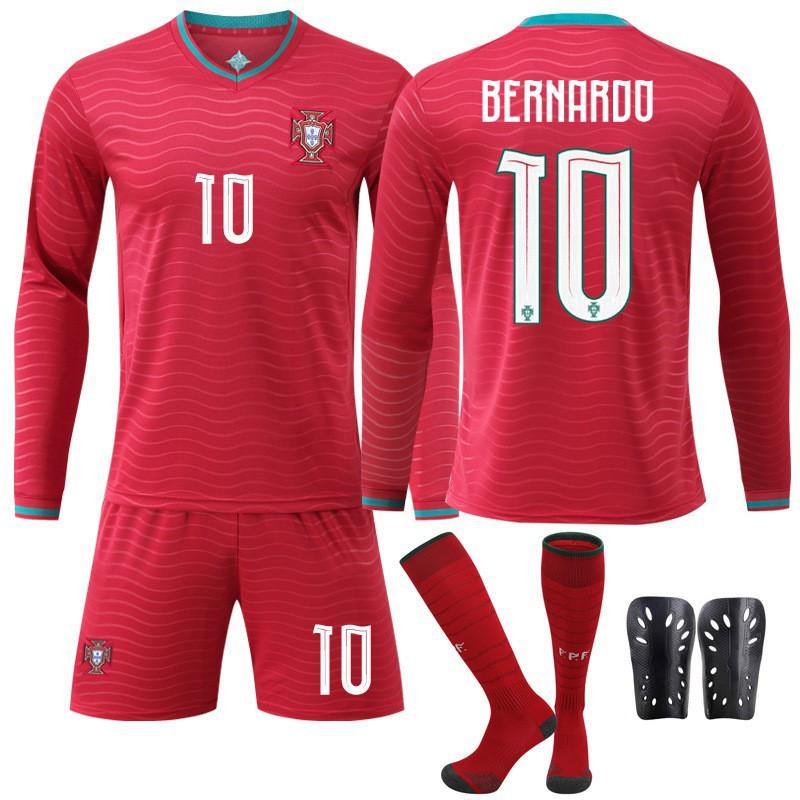 Long-sleeved Football Uniform No. 7 C Ronaldo Jersey Set 8B Fee Sports Team Portugal World Cup