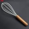 JCD Silicone Egg Beater Whisk Wooden Handle Kitchen Hand Egg Beater Gadgets Kitchen Tools Baking Accessories