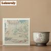110 ml Imitation Song Ru Kiln Keramik-Teetasse mit Pfirsichzweig, Ruyi-Tasse, einzelne Teeschale für den Haushalt, persönlicher Becher, Chazhan, chinesisches Teeservice