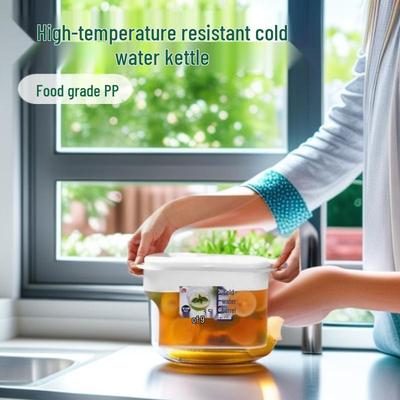 Bollitore per Acqua Fredda Resistente alle Alte Temperature per Uso Alimentare con Rubinetto, Dispenser per Bevande Estive, Bottiglia per Acqua al Limone