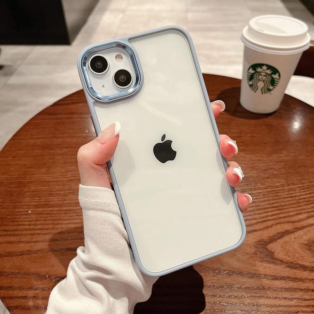 Anwendbar auf iPhone15PRO Dunkelviolett Handyhülle Apple 16 Transparent Hartschale Goldener Schild Metall Linsenring