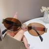 New Fashion Metal Frame Sunglasses For Women Men Vintage Oval Sunglasses Punk Sun Glasse Uv400 Protection Eyewear Classic Shades