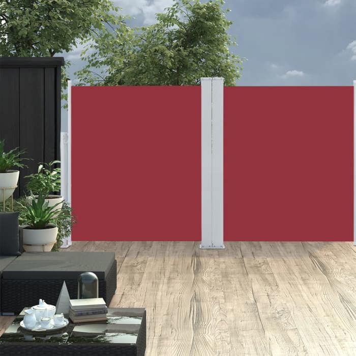 VidaXL Auvent latéral rétractable 170 x 600 cm Rouge