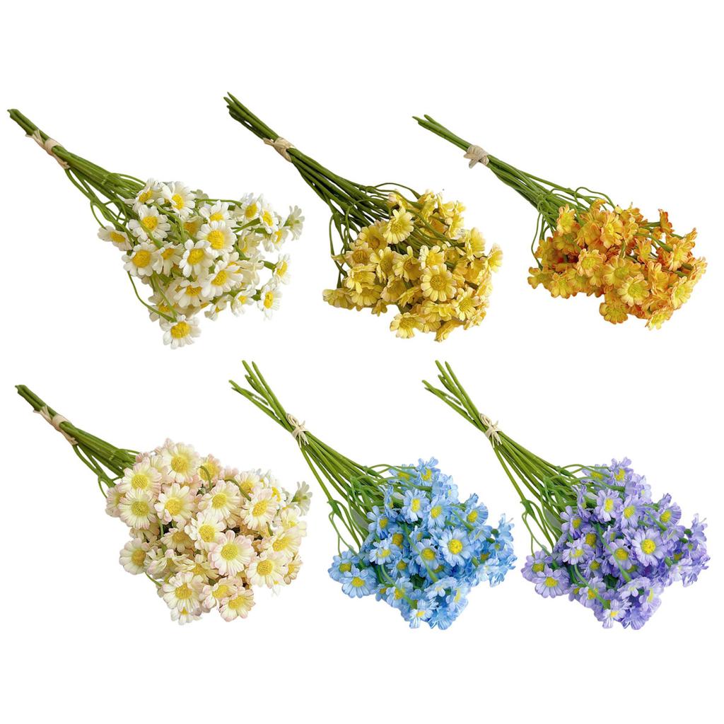 Yousheng Künstlicher Kamillenstrauß Falsche Kamillenblüten Wiederverwendbare Künstliche Kamillenblüten für Vase Heim Hochzeit Geburtstagsfeier Dekoration